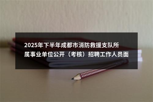2025年下半年成都市消防救援支队所属事业单位公开（考核）招聘工作人员面试成绩的公告 图片