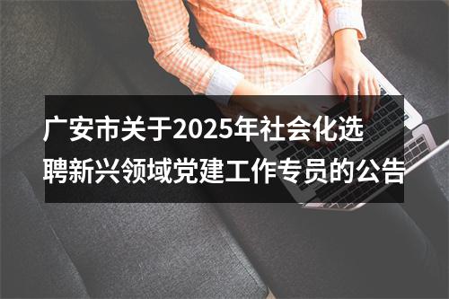 广安市关于2025年社会化选聘新兴领域党建工作专员的公告 图片
